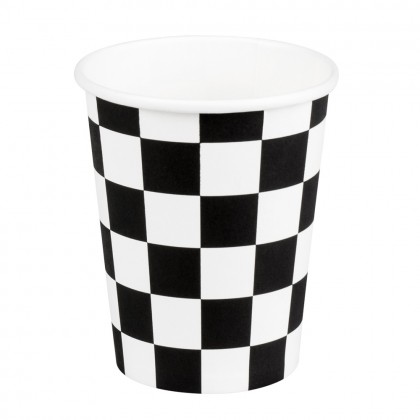 Set 10 papieren bekertjes Racing (25 cl)