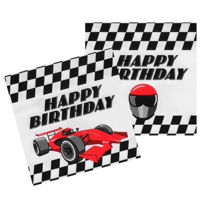 Set 20 papieren servetten Speed (33 x 33 cm)