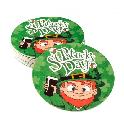 Set 10 bierviltjes St. Patrick's Day (Ø 10 cm)