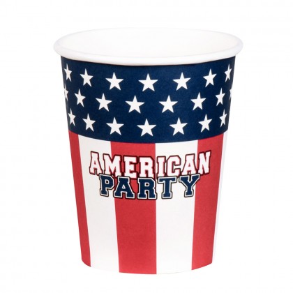 Set 10 papieren bekertjes USA (25 cl)