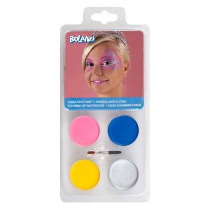Palet schmink op waterbasis Prinses (4 potjes en applicator)