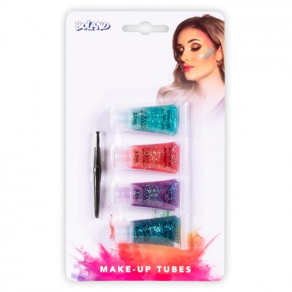 Schmink kit Glittergel (glittergel, kwastje)