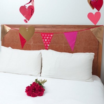 Set 3 decoratieswirls Love dubbelzijdig (85 cm)