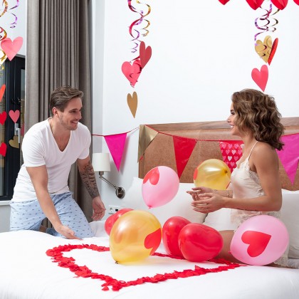 Set 3 decoratieswirls Love dubbelzijdig (85 cm)