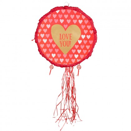Trekpiñata 'Love you!' opvouwbaar (40 cm)