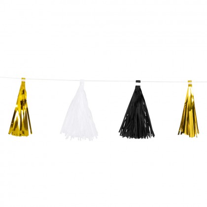 Papieren tasselslinger Party Time (3 m)