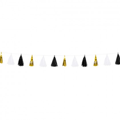 Papieren tasselslinger Party Time (3 m)