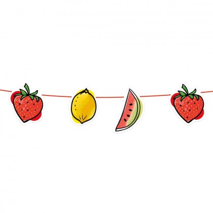 St. Kartonnen slinger Fruit (300 cm)