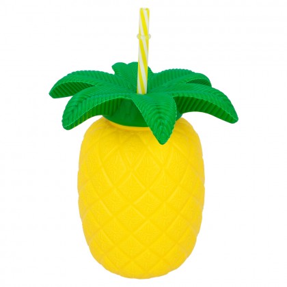 St. Ananas drinkbeker met rietje 800ml