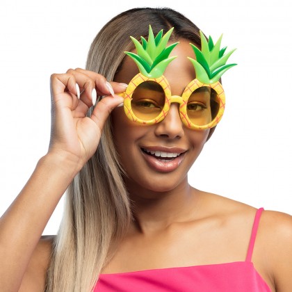 Partybril Ananas geel