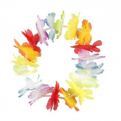 Hawaïset Paradise (hoofdband, schelpenbeha, rokje en 2 armbanden)