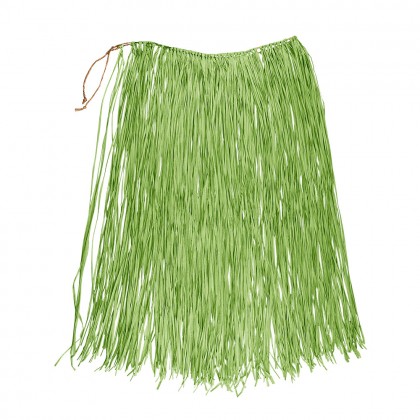 St. Hawaïrokje Raffia groen (80 cm)