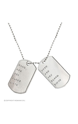 dog tag aan ketting