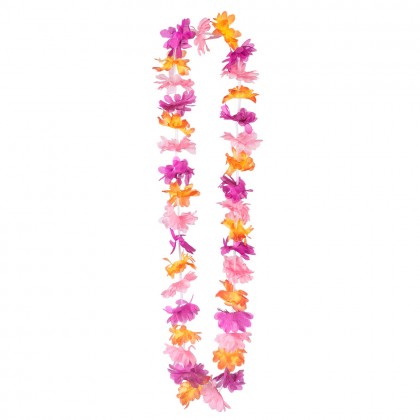 Set Kiki (hoofdband, hawaïkrans, 2 armbanden en rokje)