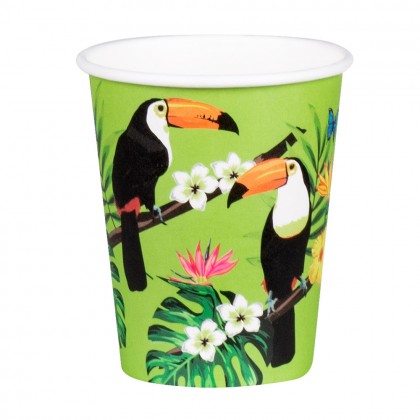 Set 10 papieren bekertjes Toekan (25 cl)