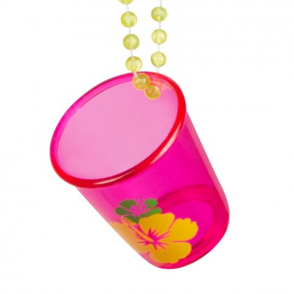 Ketting shotglaasje Hawaï 4 ass.