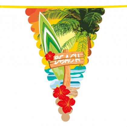 PE reuzenvlaggenlijn 'Beach' (45 x 30 cm)(6 m)