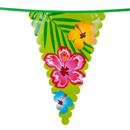 PE reuzenvlaggenlijn Hibiscus (45 x 30 cm)(6 m)