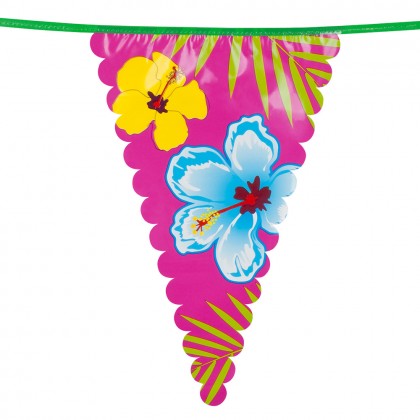 PE reuzenvlaggenlijn Hibiscus (45 x 30 cm)(6 m)