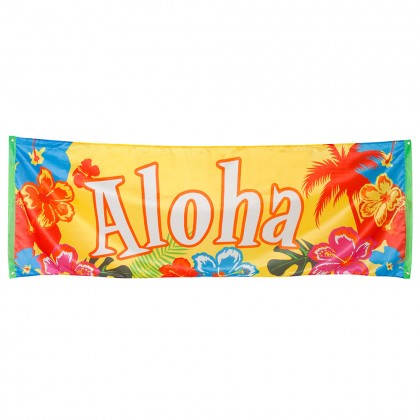 Polyester banner 'Aloha' (74 x 220 cm)
