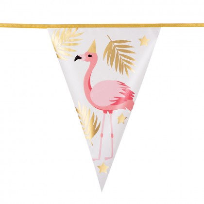 Folievlaggenlijn Flamingo (30 x 20 cm)(4 m)