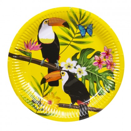Set 6 bordjes Toekan (23 cm)