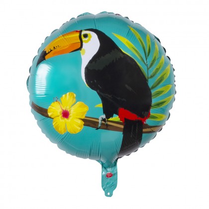 Folieballon Toekan dubbelzijdig (Ø 45 cm)
