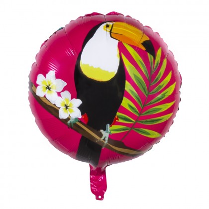 Folieballon Toekan dubbelzijdig (Ø 45 cm)
