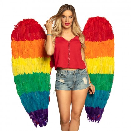 Engelenvleugels Celina regenboog (120 x 120 cm)