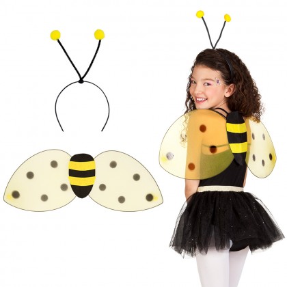 Set Honingbij kind (diadeem en vleugels)
