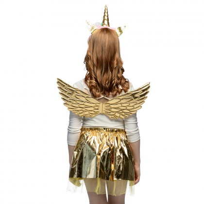 Set Eenhoorn engel (diadeem, vleugels en tutu)
