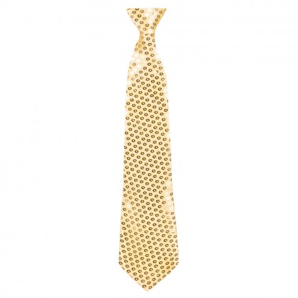Stropdas Spangles goud (40 cm)