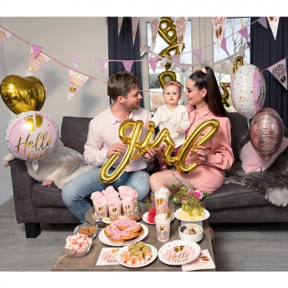 Set 10 papieren bekertjes 'Hello girl!' (25 cl)