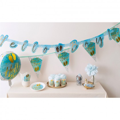 Set 10 papieren bekertjes 'Hello boy!' (25 cl)