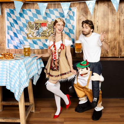 Set 10 bierviltjes 'Beer party' (Ø 10 cm)