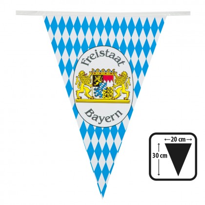 PE vlaggenlijn 'Freistaat Bayern' (30 x 20 cm)(10 m)