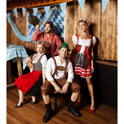 Shirt Bierfeest rood/wit (XL)