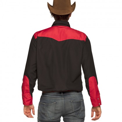 St. Shirt Western zwart/rood (M)
