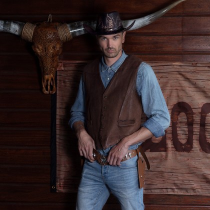 Polyester vlag Wild West 'Saloon' (90 x 150 cm)