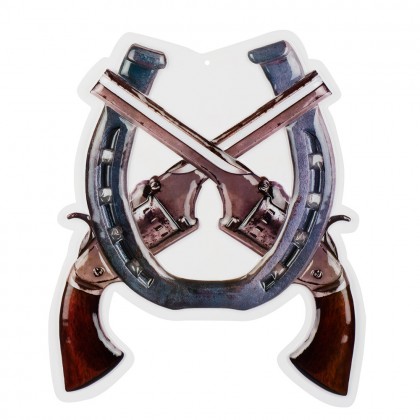 St. Plastic wanddecoratie Wild West (47 x 40 cm) brandvertragend