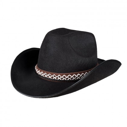 Cowboyhoed kind Tommy zwart