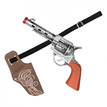 Set Cowboy kind (speelgoed pistool 23 cm, riem 100 cm en holster)