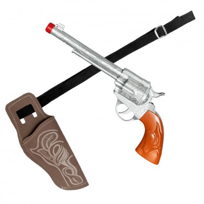 Set Cowboy (speelgoed pistool 30 cm, riem 120 cm en holster)