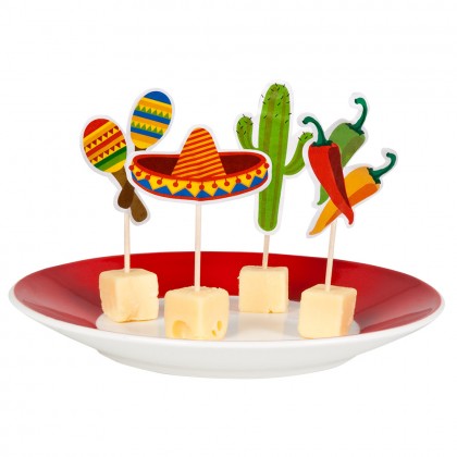Set 12 cocktailprikkers Mexico (9 cm)
