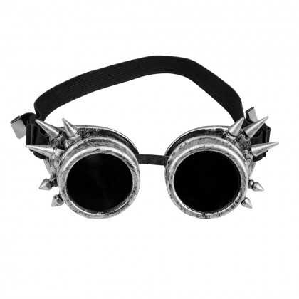 Partybril Cyberpunk zilver
