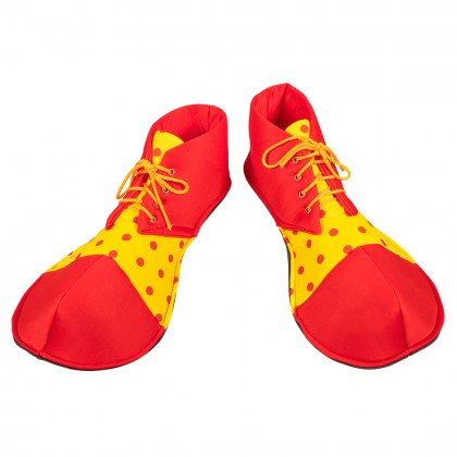 Paar stoffen clownsschoenen (one size)