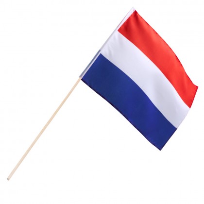 Polyester zwaaivlag Nederland (30 x 45 cm / 76 cm stok)
