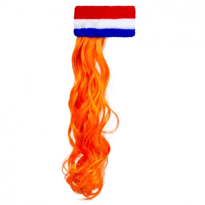 St. Hoofdband Nederland met oranje haar