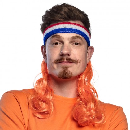St. Hoofdband Nederland met oranje haar
