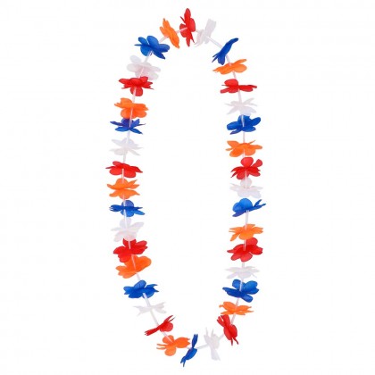 Hawaïkrans Holland oranje/rood/wit/blauw